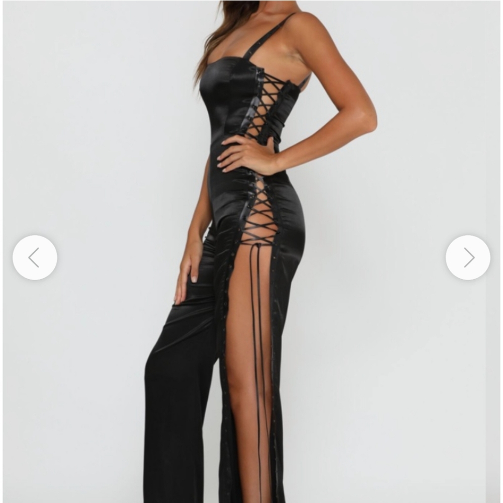NWT MESHKI LACE UP JUMPSUIT